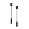 HANGING KIT(SETS 2 PCS) FOR MINI BLACK MAGNETIC TRACK TMUD*MB WITH 2M STEEL BLACK WIRE & INSTALLATION ACCESSORIES TMUDHKB