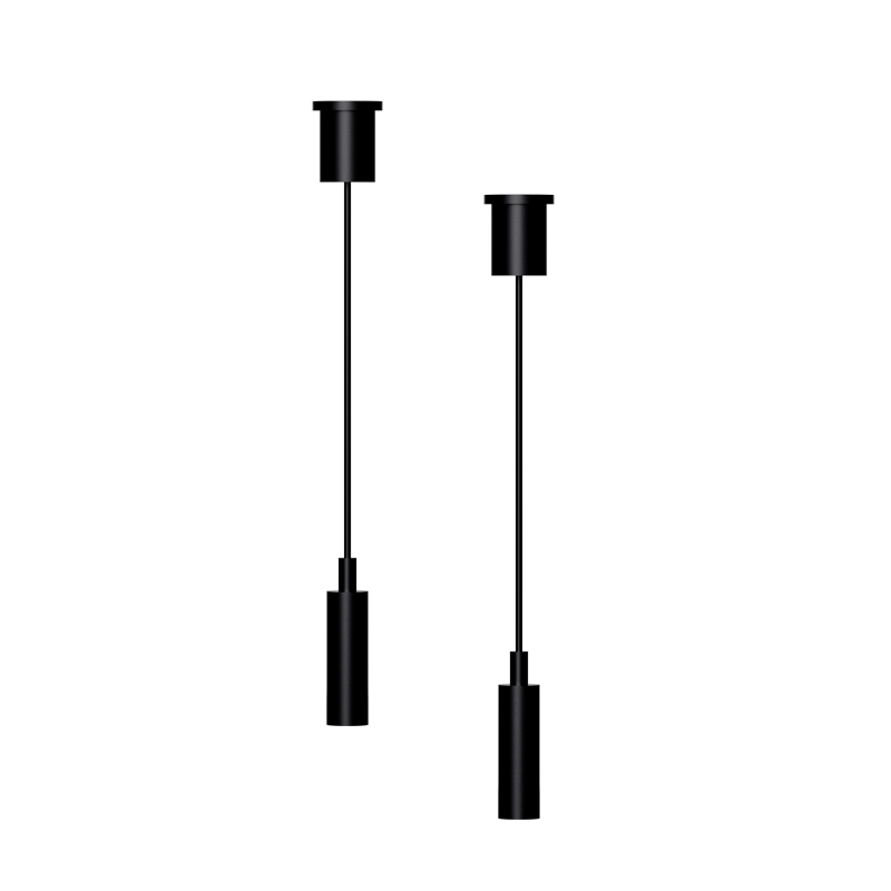 HANGING KIT(SETS 2 PCS) FOR MINI BLACK MAGNETIC TRACK TMUD*MB WITH 2M STEEL BLACK WIRE & INSTALLATION ACCESSORIES TMUDHKB