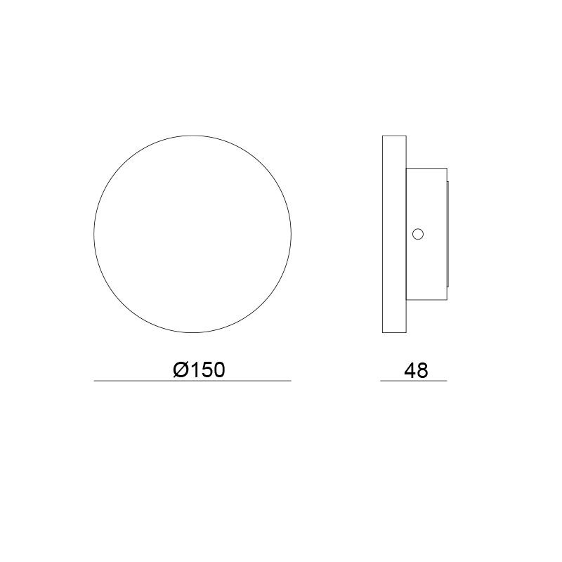 LED GYPSUM WALL LIGHT NATURAL 5W 300Lm 3000K D150Χ45 RAFA G8529LED