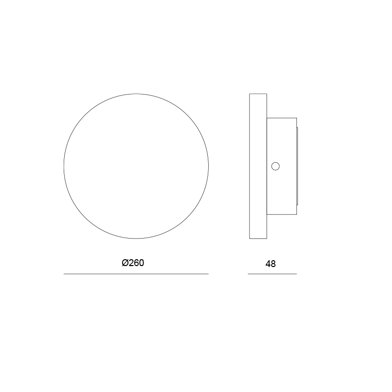 LED GYPSUM WALL LIGHT NATURAL 8W 570Lm 3000K D260Χ45 RAFA G8530LED
