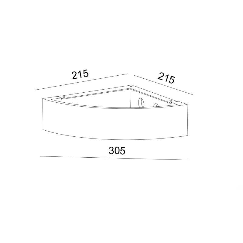 GYPSUM CORNER WALL LIGHT NATURAL 215Χ215 2ΧG9 CORNER G8577WC