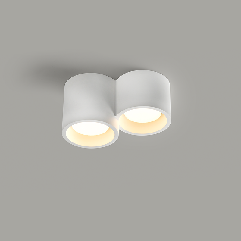 GYPSUM 2 ROUNDS CEILING LIGHT NATURAL 215*110*110 GENI 2*GX53 G96012
