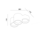 GYPSUM 3 ROUNDS CEILING LIGHT NATURAL 260*170*150 GENI 3*GX53 G96013