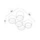 GYPSUM 5 ROUNDS CEILING LIGHT NATURAL 370*240*150 GENI 5*GX53 G96015