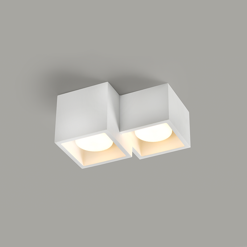 GYPSUM 2 SQUARE CEILING LIGHT NATURAL 265*235*150 GENI 2*GX53 G96022