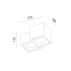 GYPSUM 2 SQUARE CEILING LIGHT NATURAL 265*235*150 GENI 2*GX53 G96022