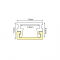 BRAEL ALUMINUM PROFILE P127U WITH OPAL PC DIFFUSER 2m/pc P127U