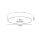 CEILING LUMINAIRE LED 50W 4800LM CCT BLACK METAL D50XH10CM OPTIMUS HM29LEDC50BKCCT