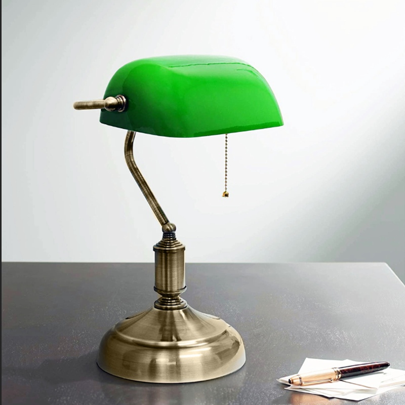 DESK LAMP 1XE27 GREEN GLASS PATINA BRASS METAL 250X300 PRESTIGE SF2007GR DESK LAMP 1XE27 GREEN GLASS PATINA BRASS METAL 250X300 PRESTIGE SF2007GR