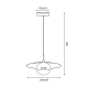 PENDANT LIGHT 1XG9 GOLD METAL WHITE PVC SHADE D100mm GLOBIE SUH12WH