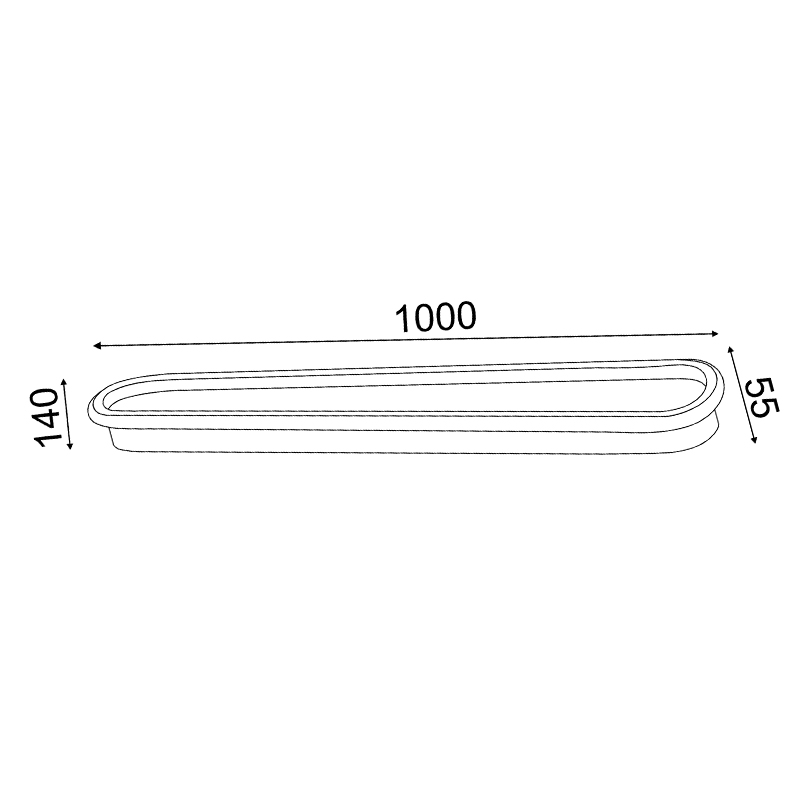 CEILING LIGHTING LED 41W DIM CCT 3650LM SOLO METAL WHITE IP20 100X14X6CM BR20LEDC100WHDCCT