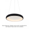 PENDANT LUMINAIRE LED 36W CCT 3470LM WHITE METAL D41XH120CM DIANA BR71LEDP41BKCCT