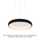 PENDANT LUMINAIRE LED 36W DIMMER CCT 3470LM WHITE METAL D41XH120CM DIANA BR71LEDP41BKCCTD
