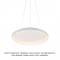 PENDANT LUMINAIRE LED 36W CCT 3470LM WHITE METAL D41XH120CM DIANA BR71LEDP41WHCCT