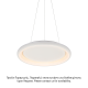 PENDANT LUMINAIRE LED 36W CCT 3470LM WHITE METAL D41XH120CM DIANA BR71LEDP41WHCCT PENDANT LUMINAIRE LED 36W CCT 3470LM WHITE METAL D41XH120CM DIANA BR71LEDP41WHCCT
