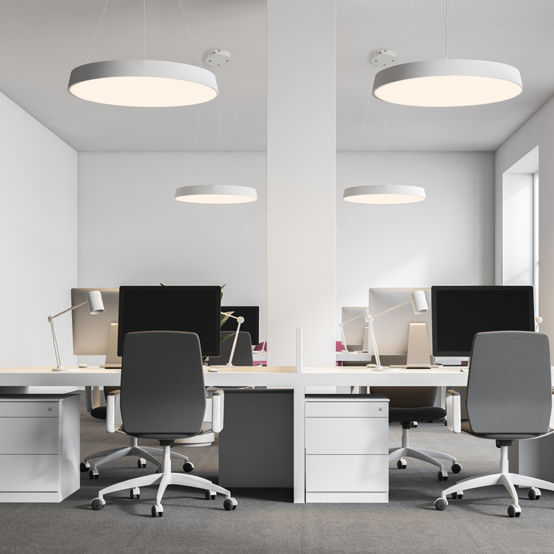 PENDANT LUMINAIRE LED 100W 9500LM CCT WHITE METAL D100XH120CM OPTIMUS HM29LEDP100WHCCT