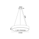 PENDANT LUMINAIRE LED 100W 9500LM CCT WHITE METAL D100XH120CM OPTIMUS HM29LEDP100WHCCT