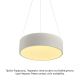 PENDANT LUMINAIRE LED 32W 3180LM CCT WHITE METAL D35XH140CM OPTIMUS HM29LEDP35WHCCT