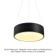 PENDANT LUMINAIRE LED 32W 3180LM CCT WHITE METAL D35XH140CM OPTIMUS HM29LEDP35BKCCT