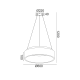 PENDANT LIGHTING LED 48W CCT 5350LM BLACK METALLIC D60XH120CM APOLLO BR81LEDP60BKCCT
