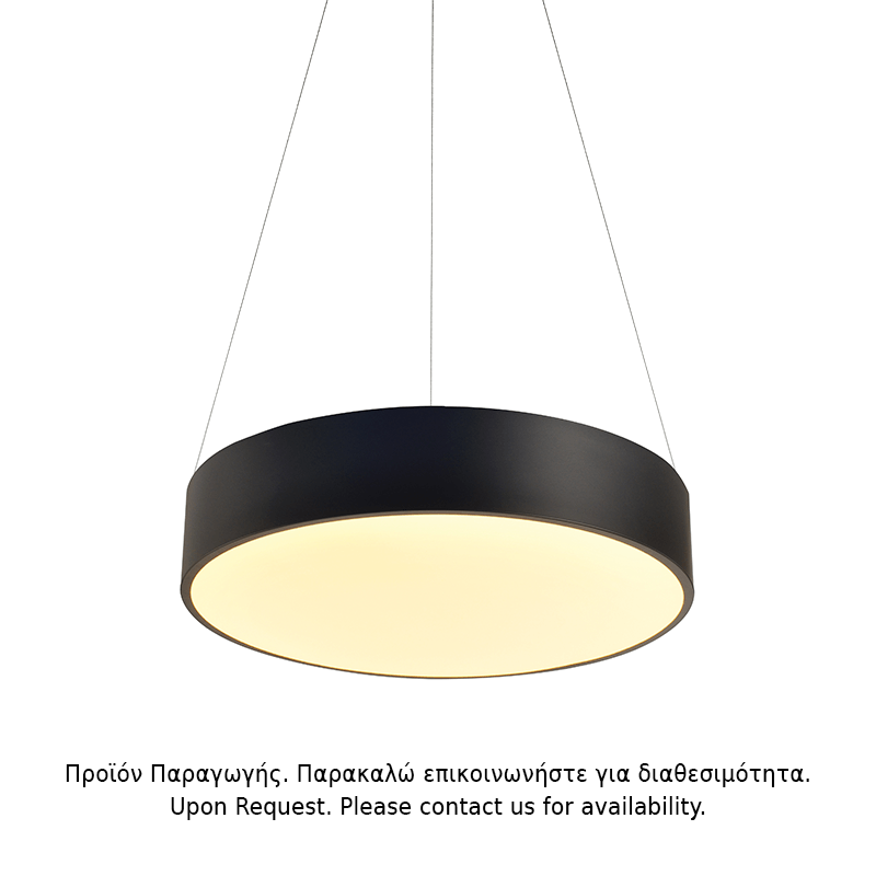 PENDANT LUMINAIRE LED 50W 4800LM CCT BLACK METAL D50XH135CM OPTIMUS HM29LEDP50BKCCT