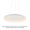 PENDANT LIGHT LED 73W DIMMER CCT 5250LM WHITE METAL D81XH8,5CM DIANA BR71LEDP81WHCCTD