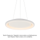 PENDANT LIGHT LED 73W DIMMER CCT 5250LM WHITE METAL D81XH8,5CM DIANA BR71LEDP81WHCCTD