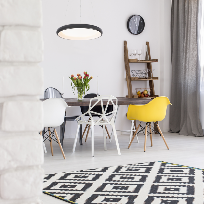 PENDANT LIGHT LED 73W DIMMER CCT 5250LM BLACK METAL D81XH8,5CM DIANA BR71LEDP81BKCCTD