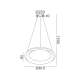 PENDANT LIGHT LED 73W DIMMER CCT 5250LM BLACK METAL D81XH8,5CM DIANA BR71LEDP81BKCCTD