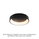 CEILING LUMINAIRE LED 36W DIMMER CCT 3670LM BLACK METAL D45XH14CM APOLLO BR81LEDC45BKCCTD