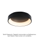 CEILING LUMINAIRE LED 48W DIMMER CCT 5350LM BLACK METAL D60XH14CM APOLLO BR81LEDC60BKCCTD