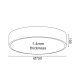 CEILING LUMINAIRE LED 60W 5600LM CCT BLACK METAL D75XH10CM OPTIMUS HM29LEDC75BKCCT