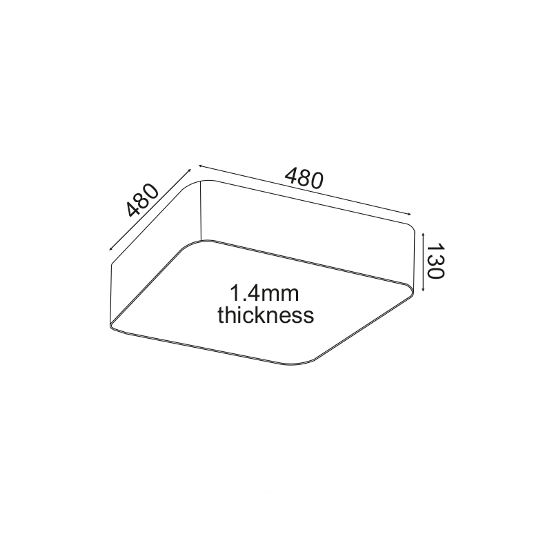 CEILING LUMINAIRE LED 40W 4000LM CCT WHITE METAL 48X48XH13CM EMERY HM28LEDC48WHCCT