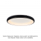 CEILING LIGHT LED 45W DIMMER CCT 3600LM BLACK METAL D61XH8,5CM DIANA BR71LEDC61BKCCTD