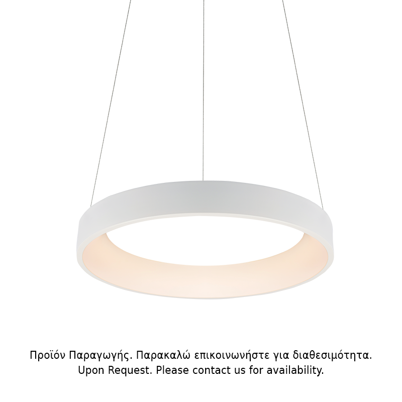 PENDANT LIGHT LED 73W DIMMER CCT 5450LM WHITE METAL D78XH14CM APOLLO BR81LEDP78WHCCTD
