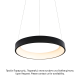 PENDANT LIGHT LED 73W DIMMER CCT 5450LM BLACK METAL D78XH14CM APOLLO BR81LEDP78BKCCTD