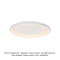 CEILING LIGHT LED 45W DIMMER CCT 3600LM WHITE METAL D61XH8,5CM DIANA BR71LEDC61WHCCTD