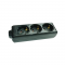 MULTISTRIP 3 SOCKETS BLACK WITH CHILD PROTECT NO SWITCH 16A IP20 & CABLE H05VV-F 3x1,5mm2/1.5m NET BMS20C315B