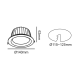 LED WHITE RECESSED DOWNLIGHT 20W 4000K 2600Lm 90° 230V AC Ra80 Φ140*63MM 5YRS VIDO2040