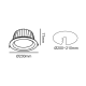 LED WHITE RECESSED DOWNLIGHT 40W 4000K 5000Lm 100° 230V AC Ra80 Φ230*77MM 5YRS VIDO4040