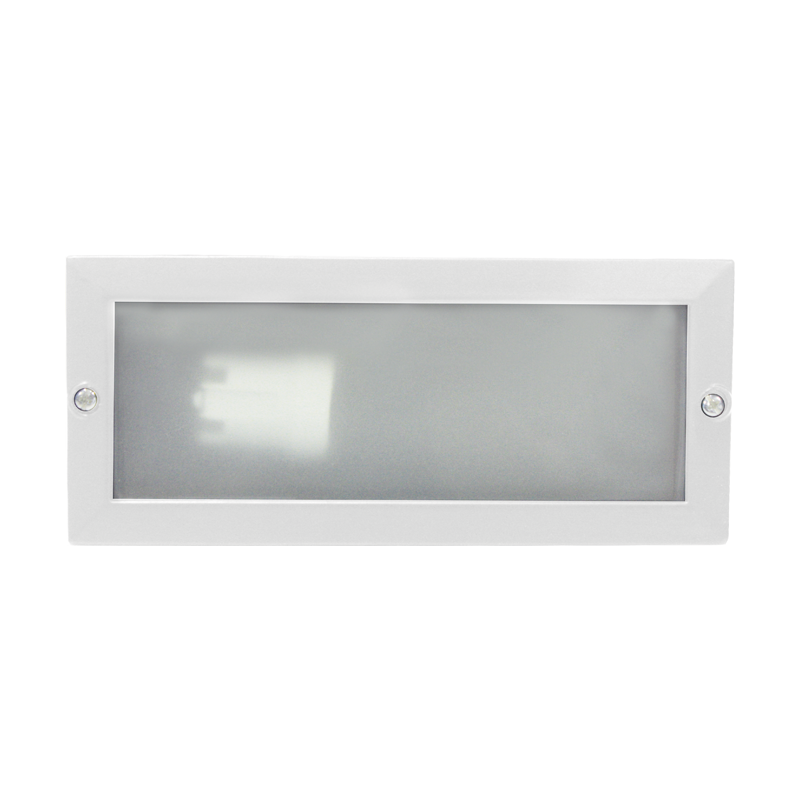 RECESSED CORRIDOR WALL LUMINAIRE WTH GRID NO 63 WHITE  RAL C3619M AC.045GL64WMS