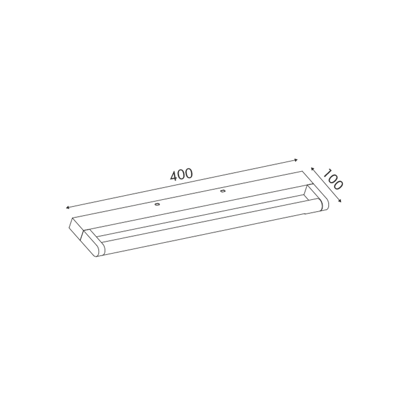 WALL MOUNTED LIGHTING LED 6W 380LM 4000K BRASS ALUMINUM 400Χ100Χ25ΜΜ BATI PN2834LED40BR