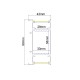 NIC UP-DOWN ALUMINUM PROFILE WITH OPAL PC DIFFUSER 2m/pc P49NU