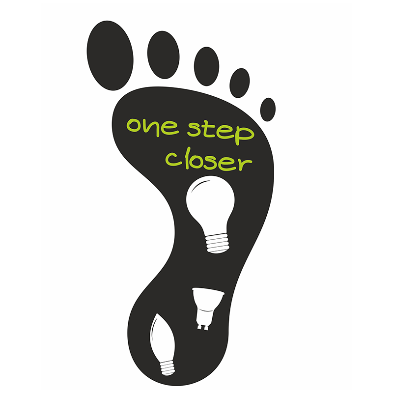 RIGHT FOOTPRINT FLOOR STICKER DIOLAMP 27x11cm FTPRINTR