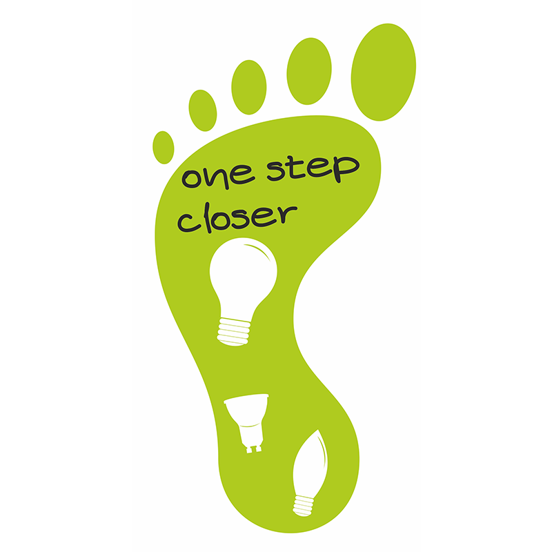 LEFT FOOTPRINT FLOOR STICKER DIOLAMP 27x11cm FTPRINTL