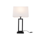 SQUARE TABLE LAMP BLACK METAL WHITE FABRIC SHADE  L36*W22*H63.5cm 1*E27 DENNIS MT240515