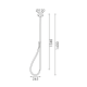 PENDANT LAMP LED 12W 3000K 536LM MALPO METAL+SILICON IP20 L18.5*H150 V43175PBK700