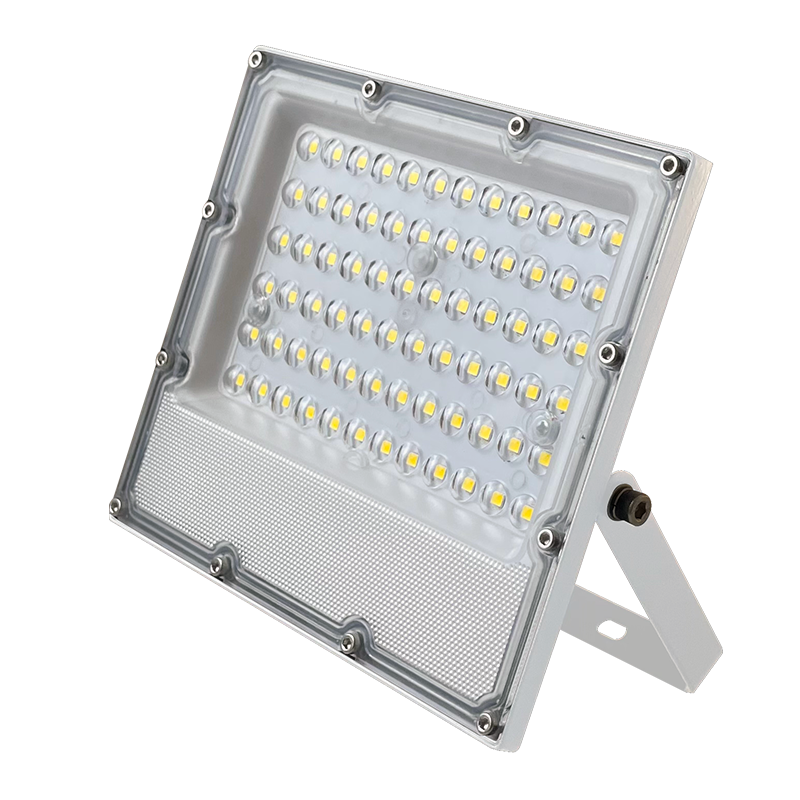 LED WHITE SMD FLOOD LUMINAIRE IP65 20W 6000K 2400Lm 100-277V AC RA80 IK08 5YRS BREATHING VALUE J2060W