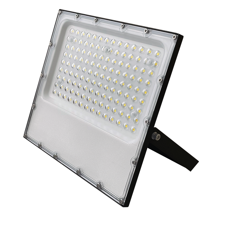 LED SMD BLACK FLOOD LUMINAIRE IP65 150W 6000K 18000Lm 100-277V AC RA80 IK08 5YRS BREATHING VALUE J15060