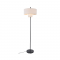 FLOOR LAMP BLACK METAL TWO TIER BEIGE FABRIC SHADE D46*H165cm 1*E27 ANAFI MF240323